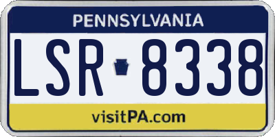 PA license plate LSR8338