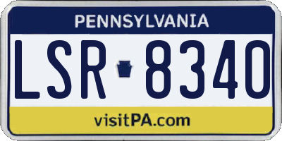 PA license plate LSR8340