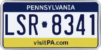 PA license plate LSR8341