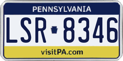 PA license plate LSR8346