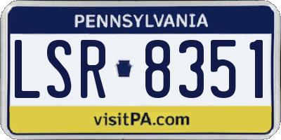 PA license plate LSR8351