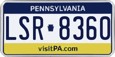 PA license plate LSR8360