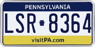 PA license plate LSR8364