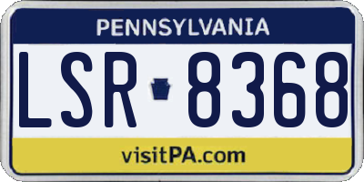PA license plate LSR8368