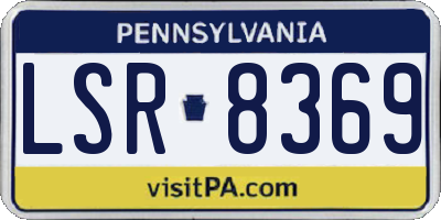 PA license plate LSR8369