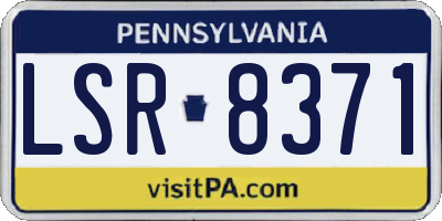 PA license plate LSR8371