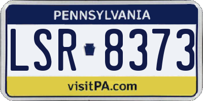 PA license plate LSR8373