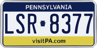 PA license plate LSR8377
