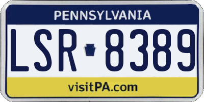 PA license plate LSR8389