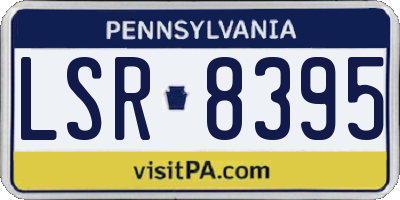 PA license plate LSR8395