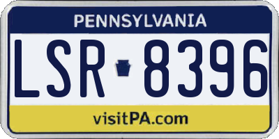 PA license plate LSR8396