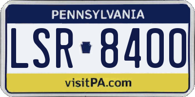 PA license plate LSR8400