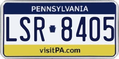 PA license plate LSR8405