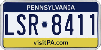 PA license plate LSR8411