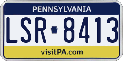 PA license plate LSR8413