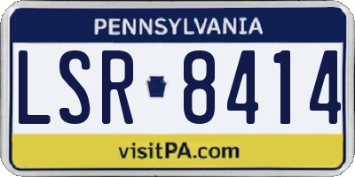PA license plate LSR8414
