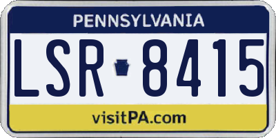 PA license plate LSR8415