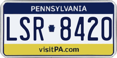 PA license plate LSR8420