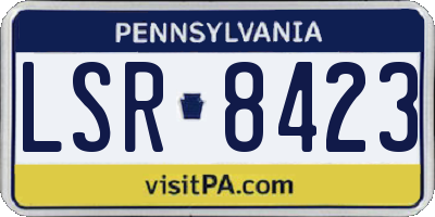 PA license plate LSR8423