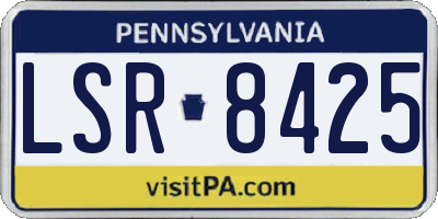 PA license plate LSR8425