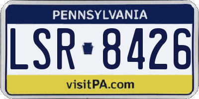 PA license plate LSR8426