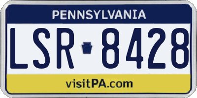 PA license plate LSR8428