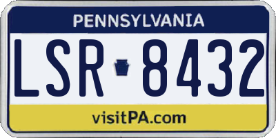 PA license plate LSR8432