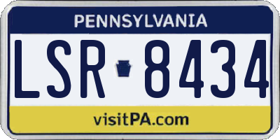 PA license plate LSR8434