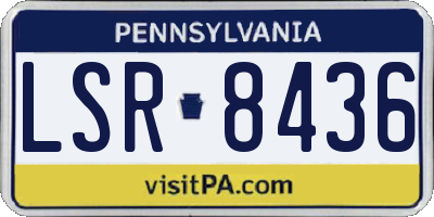 PA license plate LSR8436