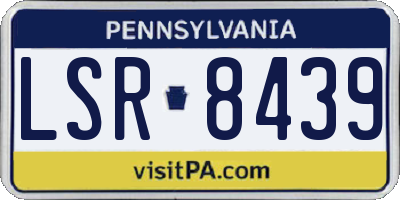PA license plate LSR8439