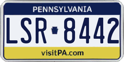 PA license plate LSR8442