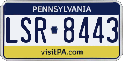 PA license plate LSR8443