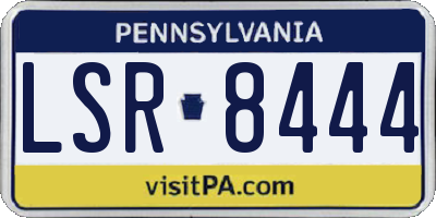 PA license plate LSR8444
