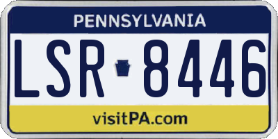 PA license plate LSR8446