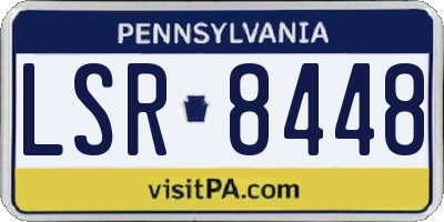 PA license plate LSR8448