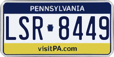 PA license plate LSR8449