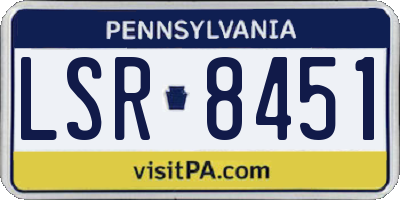 PA license plate LSR8451