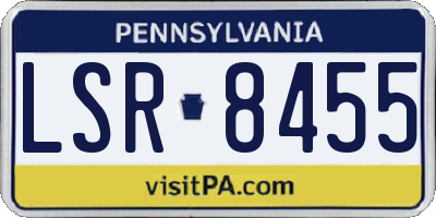 PA license plate LSR8455