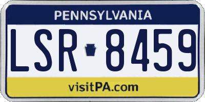 PA license plate LSR8459