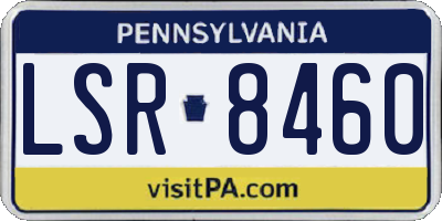 PA license plate LSR8460