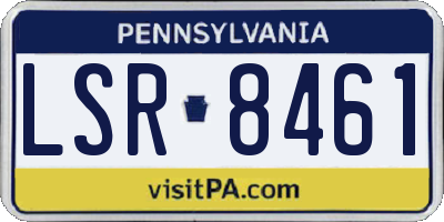 PA license plate LSR8461