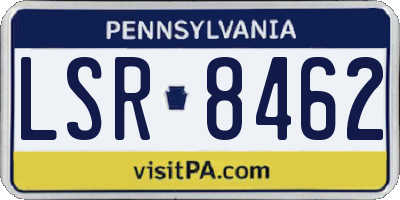 PA license plate LSR8462