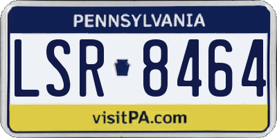PA license plate LSR8464