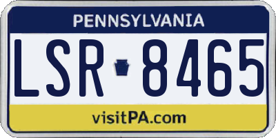PA license plate LSR8465