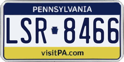 PA license plate LSR8466