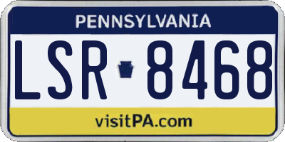 PA license plate LSR8468