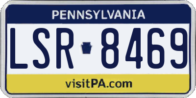 PA license plate LSR8469