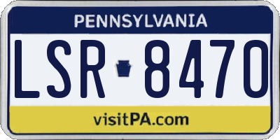 PA license plate LSR8470