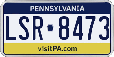 PA license plate LSR8473