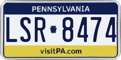 PA license plate LSR8474